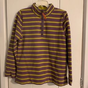 Boden 1/4 zip green/purple pullover size M/8